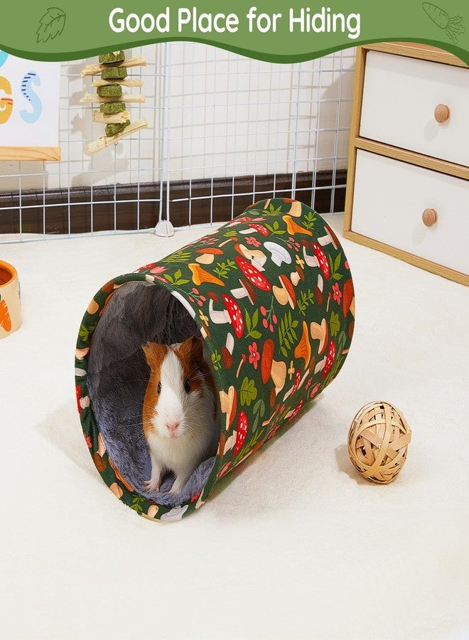 Glittme Guinea Pig Tunnel Washable Guinea Pigs Hideout Portable Rabbit Tunnels Soft Ferret Tunnel for Playing Resting Guinea Pig Accessories for Hedgehogs, Hamster, Mushrooms - Image 2